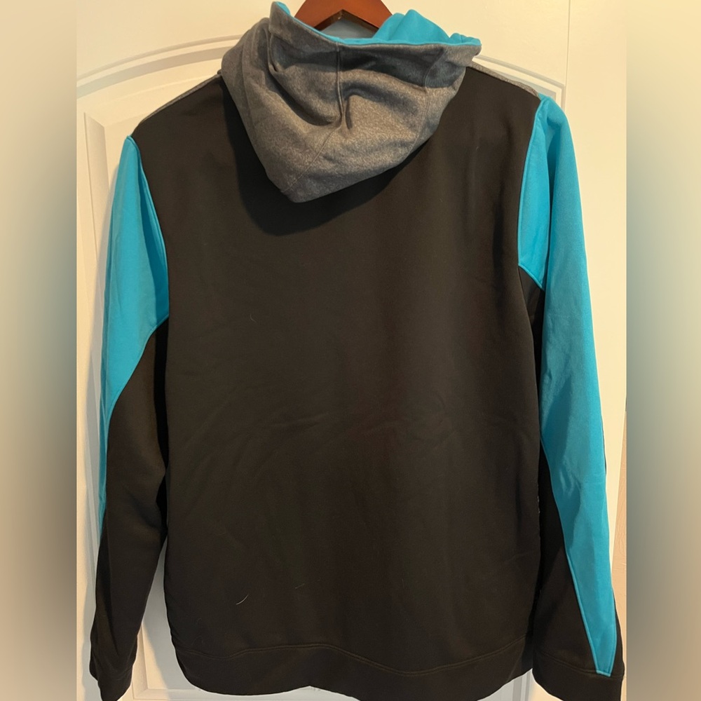Under Armour brand Aqua Blue and Black Color Hoodie - Size Medium - Picture 4 of 5